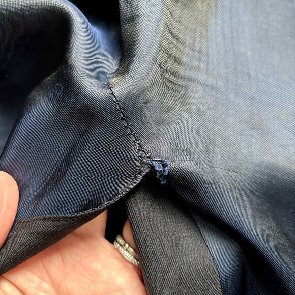 Hickey Freeman Wool Cashmere Blazer Men 43R Navy Copper Coin Button Sport Coat - Picture 13 of 15